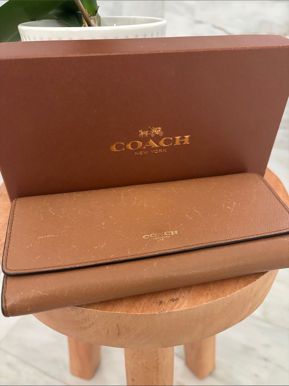 COACH Tan Leather Wallet